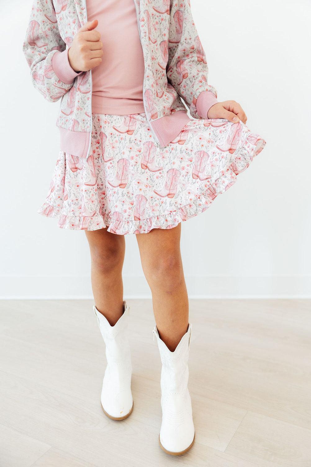 Country Girl Ruffle Twirl Skort - Aaria Tees