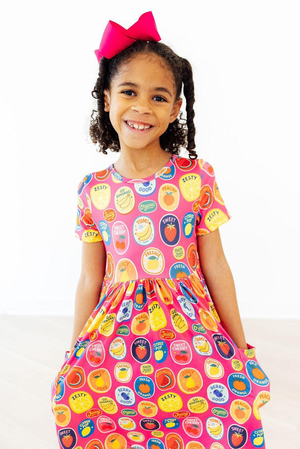 Fresh & Fruity S/S Pocket Twirl Dress - Aaria Tees Aaria Tees