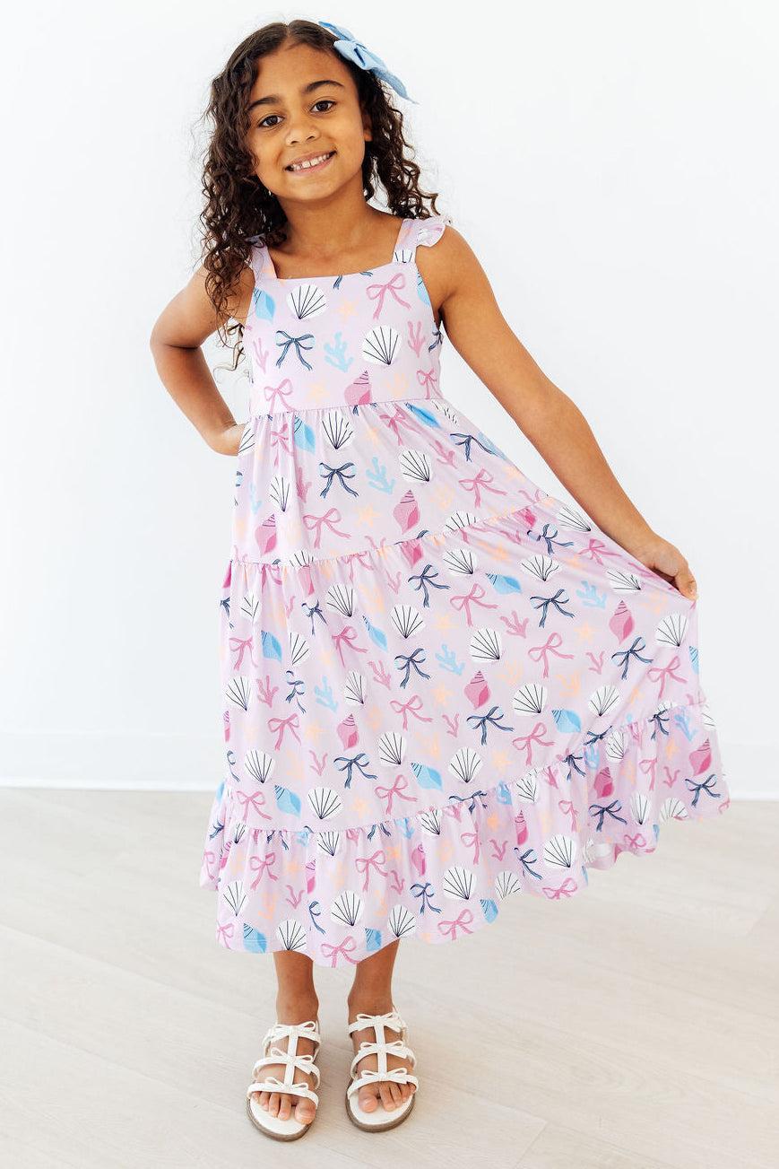 Beachside Bows Ruffle Maxi Dress - Aaria Tees Aaria Tees