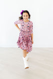 Petals & Ponies 3/4 Sleeve Pocket Twirl Dress - Aaria Tees Aaria Tees