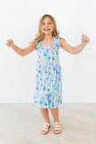 Tidepool Treasures Ruffle Cross Back Dress - Aaria Tees Aaria Tees