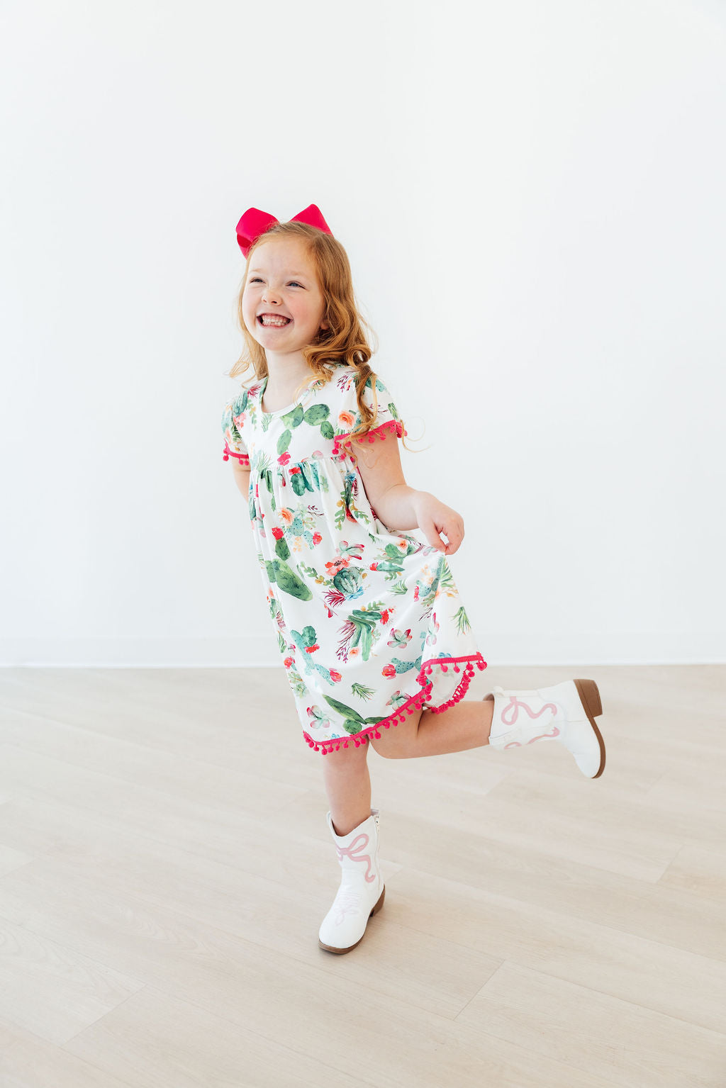 Cute Cactus Pom Pom Dress - Aaria Tees Aaria Tees