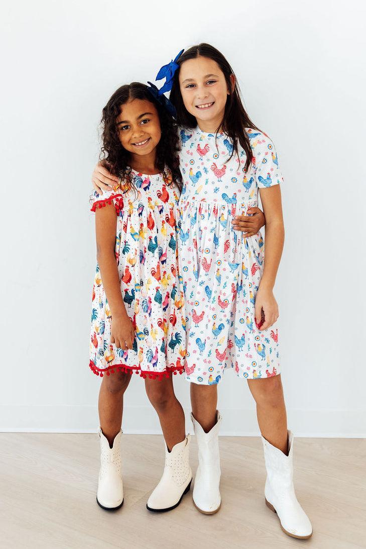Rooster Pom Pom Dress - Aaria Tees Aaria Tees