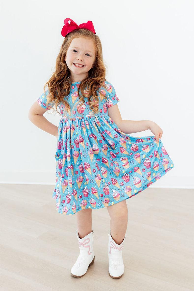 Delightful Desserts S/S Pocket Twirl Dress - Aaria Tees Aaria Tees