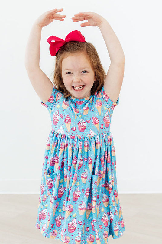 Delightful Desserts S/S Pocket Twirl Dress - Aaria Tees Aaria Tees