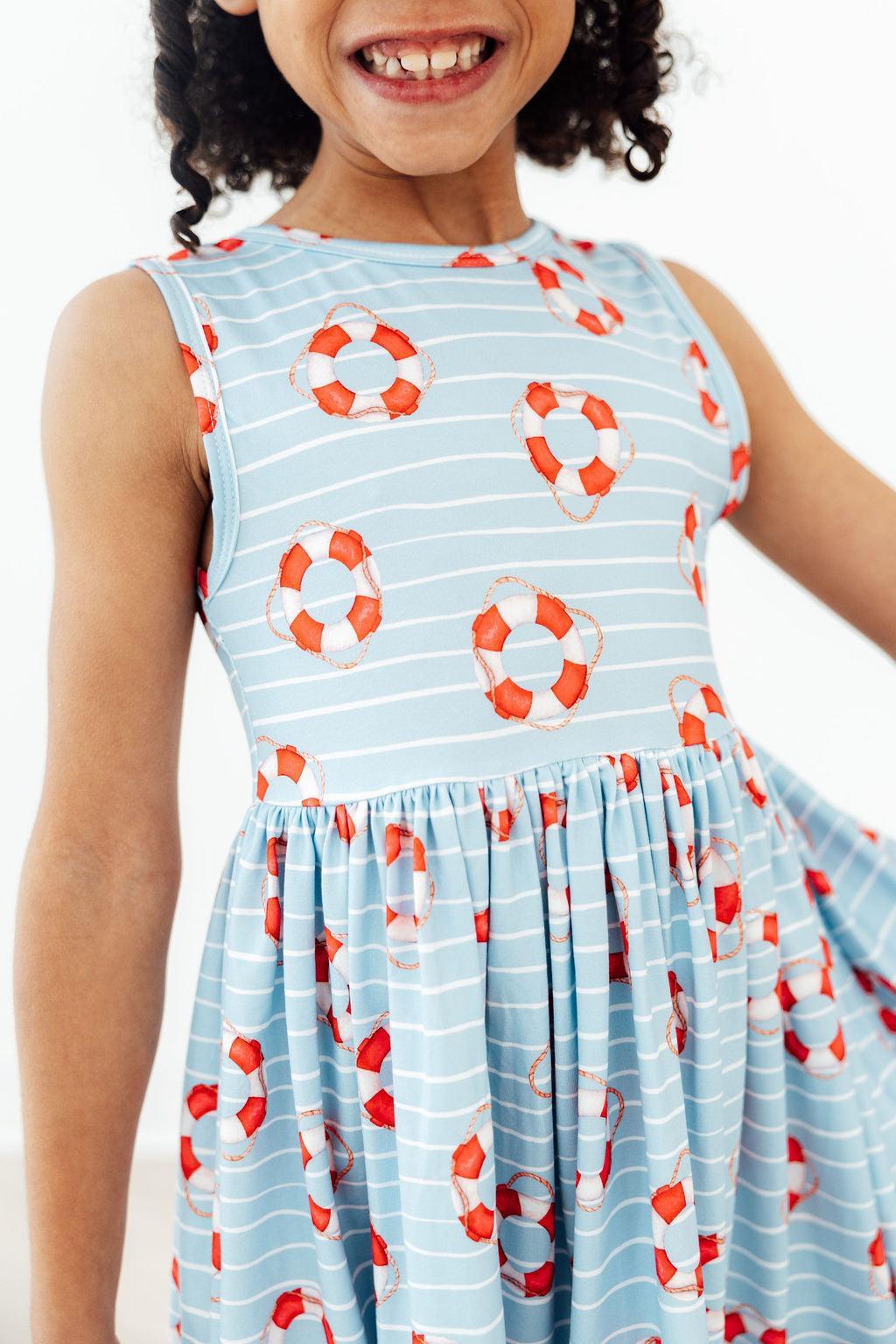 Little Lifeguard Tank Twirl Dress - Aaria Tees Aaria Tees