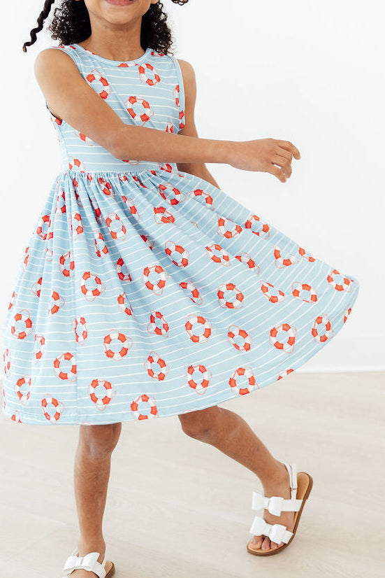 Little Lifeguard Tank Twirl Dress - Aaria Tees Aaria Tees