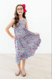 Tropical Garden Ruffle Maxi Dress - Aaria Tees Aaria Tees