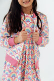 Watercolor Rainbows Satin Jacket - Aaria Tees Aaria Tees