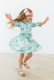 Shamrock Sweetheart 3/4 Sleeve Pocket Twirl Dress - Aaria Tees Aaria Tees