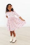 Ribbons & Rodeos 3/4 Sleeve Pocket Twirl Dress - Aaria Tees Aaria Tees