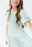 Buttercup Blooms Smocked Ruffle Dress - Aaria Tees Aaria Tees