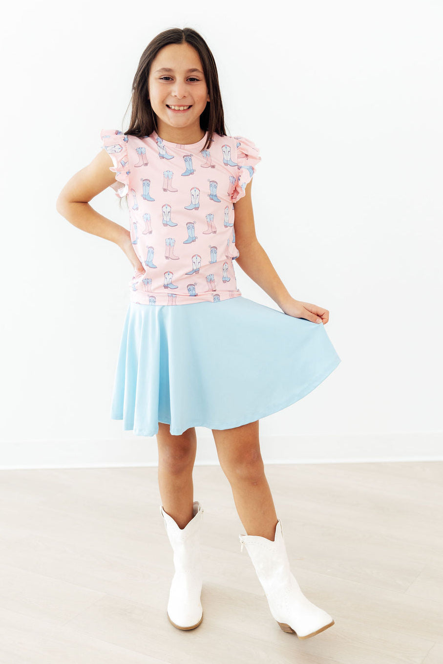 Ribbons & Rodeos S/S Ruffle Tee - Aaria Tees Aaria Tees