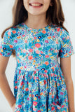 Blooming in Wonderland S/S Pocket Twirl Dress - Aaria Tees Aaria Tees