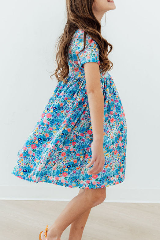 Blooming in Wonderland S/S Pocket Twirl Dress - Aaria Tees Aaria Tees