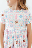 Game Day Girlie S/S Pocket Twirl Dress - Aaria Tees Aaria Tees