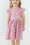 Once Upon a Castle Flutter Sleeve Twirl Dress - Aaria Tees Aaria Tees