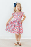 Once Upon a Castle Flutter Sleeve Twirl Dress - Aaria Tees Aaria Tees