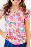 Fluttering Garden S/S Ruffle Tee - Aaria Tees Aaria Tees