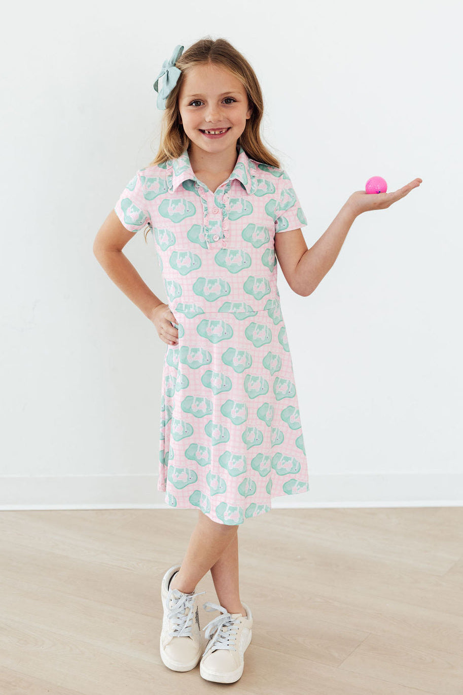 She's on the Green S/S Polo Dress - Aaria Tees Aaria Tees