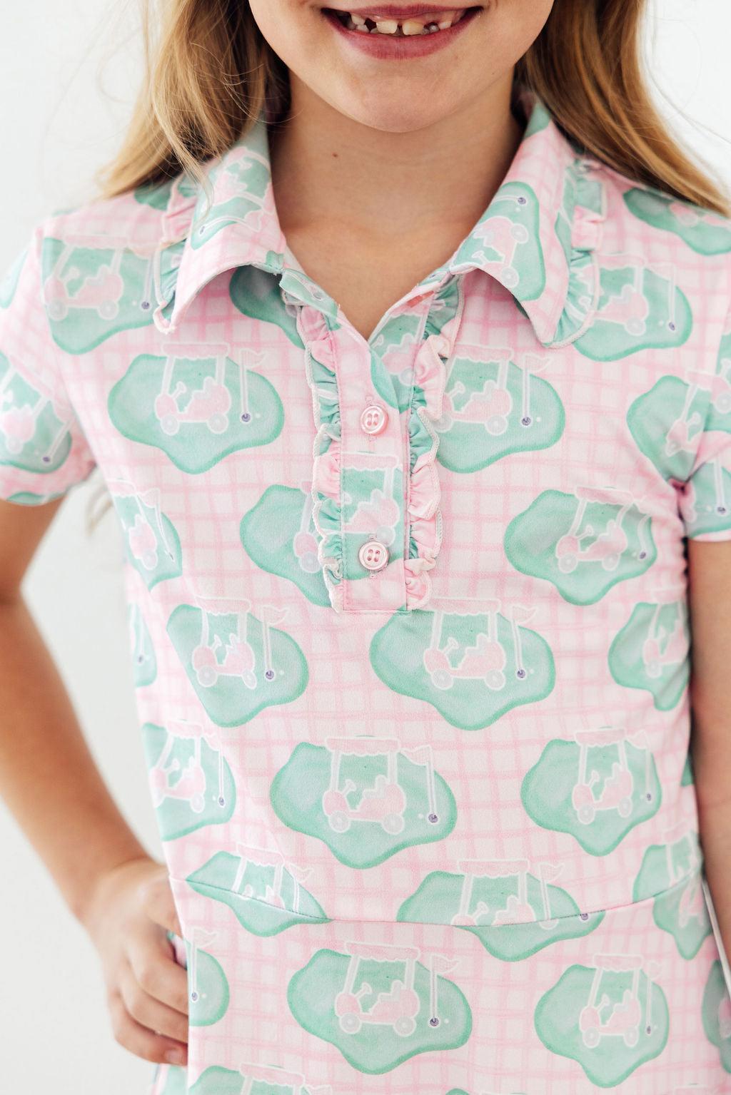 She's on the Green S/S Polo Dress - Aaria Tees Aaria Tees