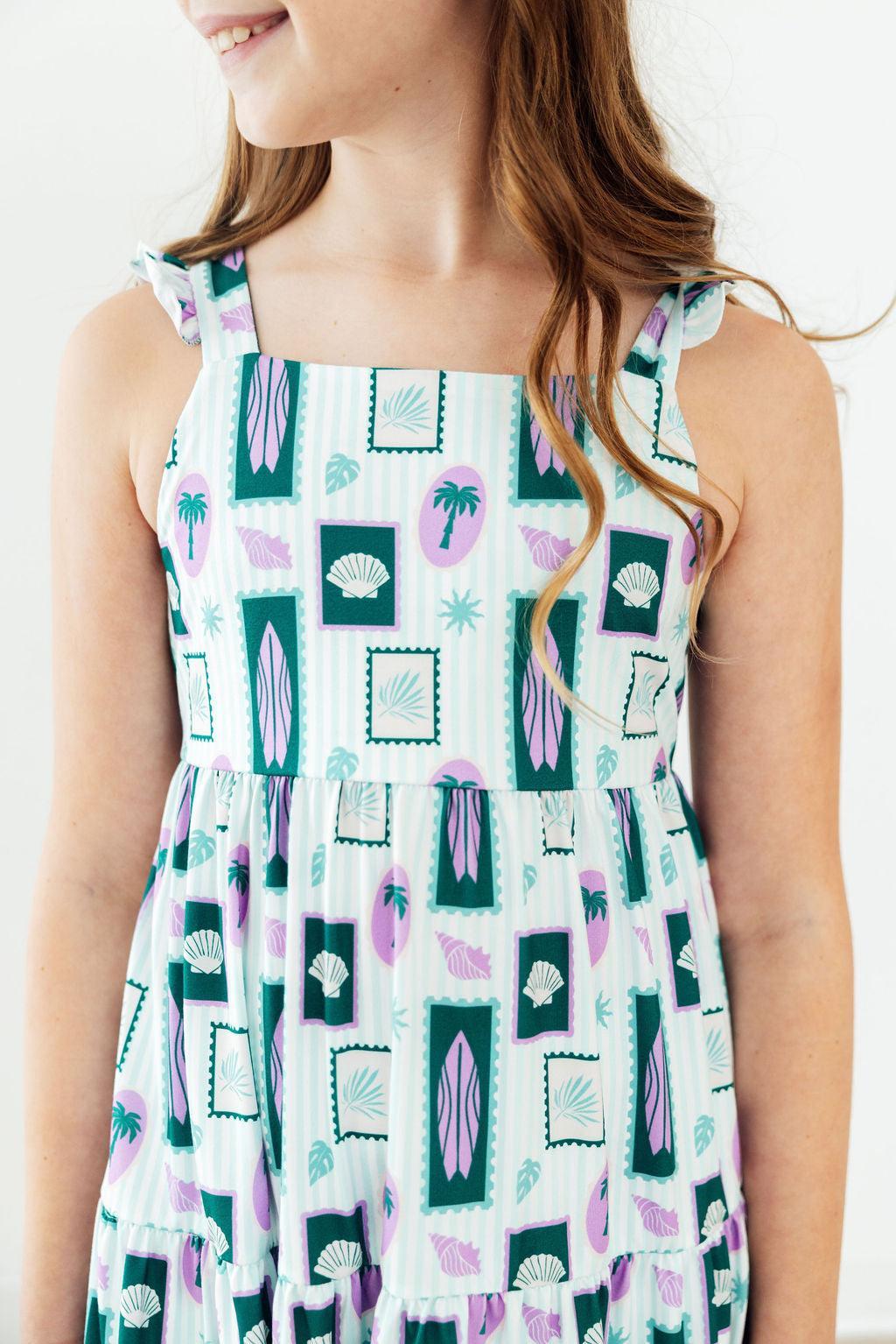 Surfer Girl Ruffle Maxi Dress - Aaria Tees Aaria Tees