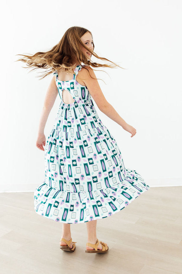 Surfer Girl Ruffle Maxi Dress - Aaria Tees Aaria Tees