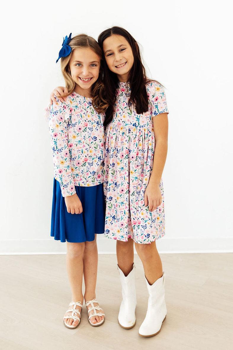 Morning Meadows L/S Ruffle Tee - Aaria Tees Aaria Tees