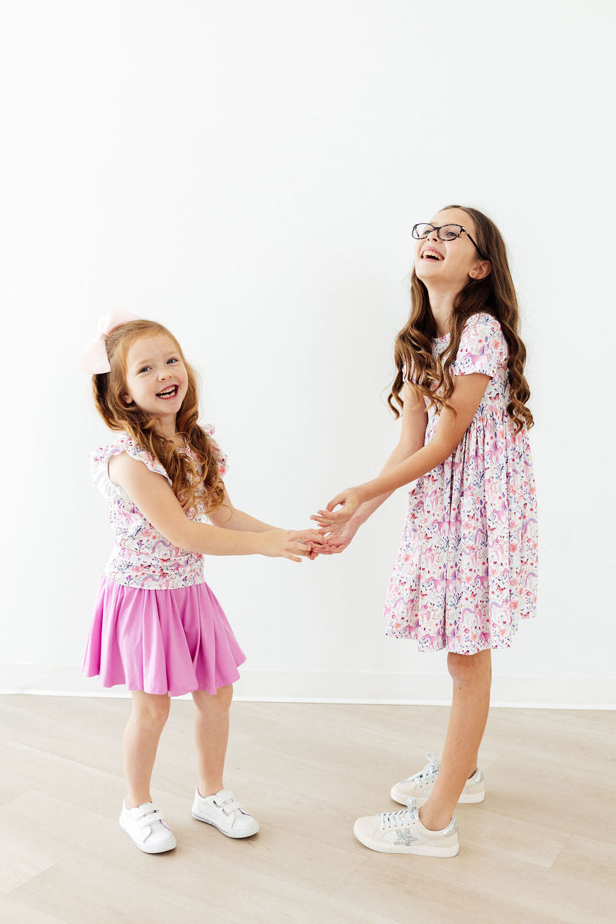 Whimsical Woods S/S Pocket Twirl Dress - Aaria Tees Aaria Tees