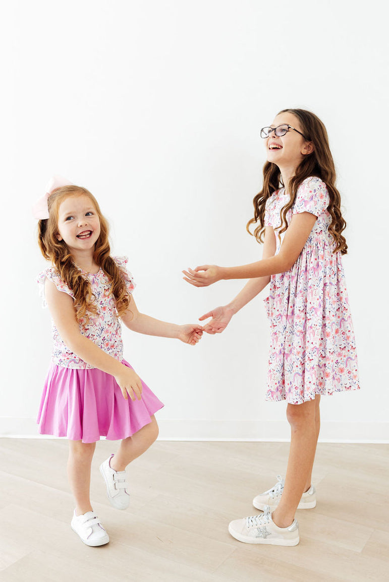 Whimsical Woods S/S Ruffle Tee - Aaria Tees Aaria Tees
