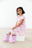 Sparkling Rainbows Pom Pom Dress - Aaria Tees Aaria Tees