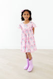 Sparkling Rainbows Pom Pom Dress - Aaria Tees Aaria Tees
