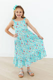 Bluebell Breeze Ruffle Maxi Dress - Aaria Tees Aaria Tees