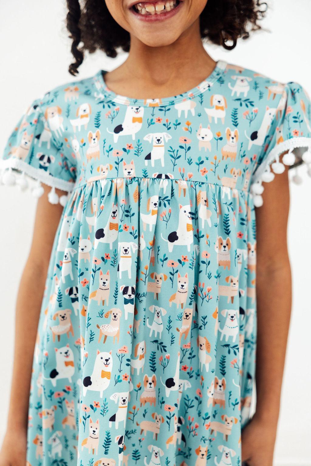 Furry Friends Pom Pom Dress - Aaria Tees