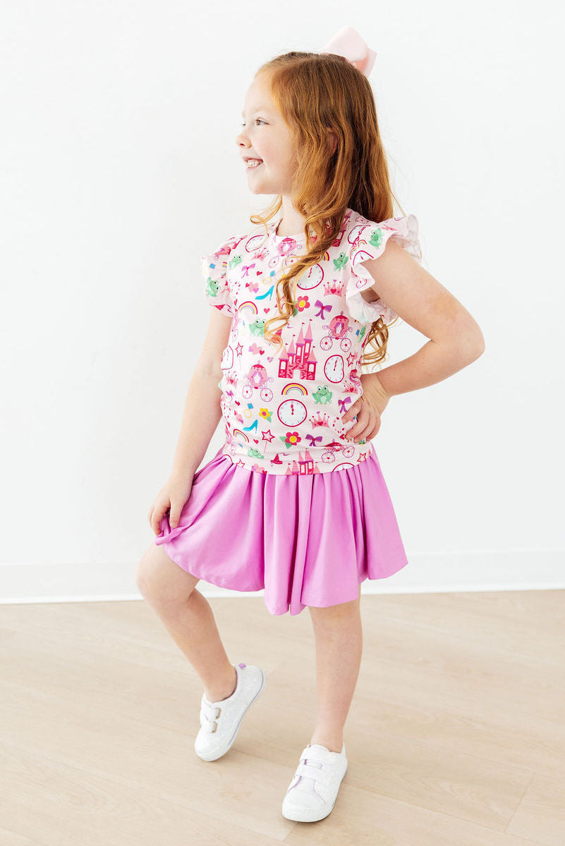 Princess & the Froggie S/S Ruffle Tee - Aaria Tees Aaria Tees