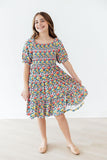 Beautiful Blossoms Smocked Ruffle Dress - Aaria Tees Aaria Tees