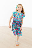 Lovely Llamas Flutter Sleeve Twirl Dress - Aaria Tees Aaria Tees