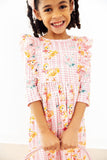 Daisy Ducklings 3/4 Sleeve Ruffle Twirl Dress - Aaria Tees Aaria Tees