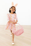 Daisy Ducklings 3/4 Sleeve Ruffle Twirl Dress - Aaria Tees Aaria Tees