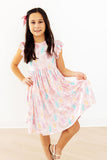 Preppy Peeps Flutter Sleeve Twirl Dress - Aaria Tees Aaria Tees