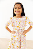 Carrot Cutie 3/4 Sleeve Ruffle Twirl Dress - Aaria Tees Aaria Tees