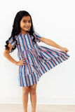 All-American Girl S/S Pocket Twirl Dress - Aaria Tees Aaria Tees