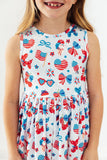 Little Miss Liberty Tank Twirl Dress - Aaria Tees Aaria Tees