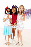 Red, White & Sweet Twirl Shorts - Aaria Tees Aaria Tees
