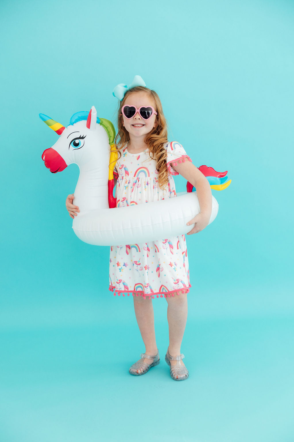 Unicorn Magic Pom Pom Dress - Aaria Tees Aaria Tees