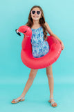 Island Time Strappy Play Romper - Aaria Tees Aaria Tees