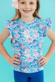 Seaside Shells S/S Ruffle Tee - Aaria Tees Aaria Tees