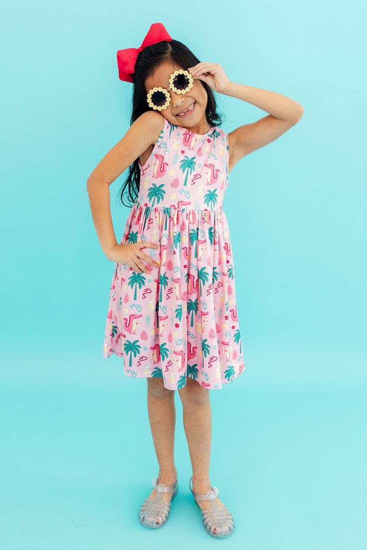 Pink Gator-ade Tank Twirl Dress - Aaria Tees