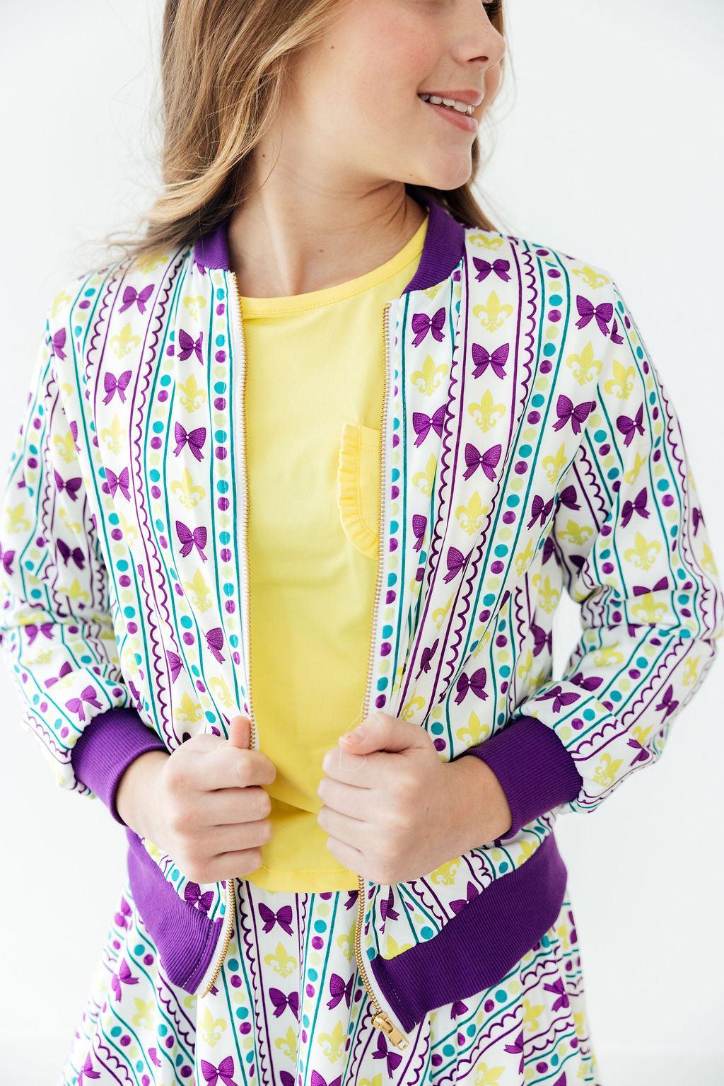 Mardi Gras Satin Jacket - Aaria Tees