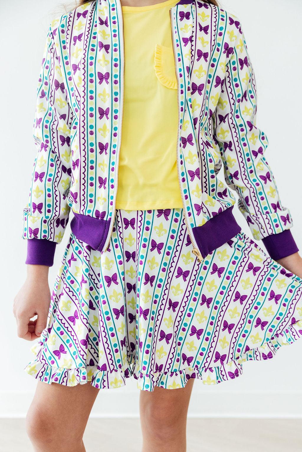 Mardi Gras Ruffle Twirl Skort - Aaria Tees Aaria Tees